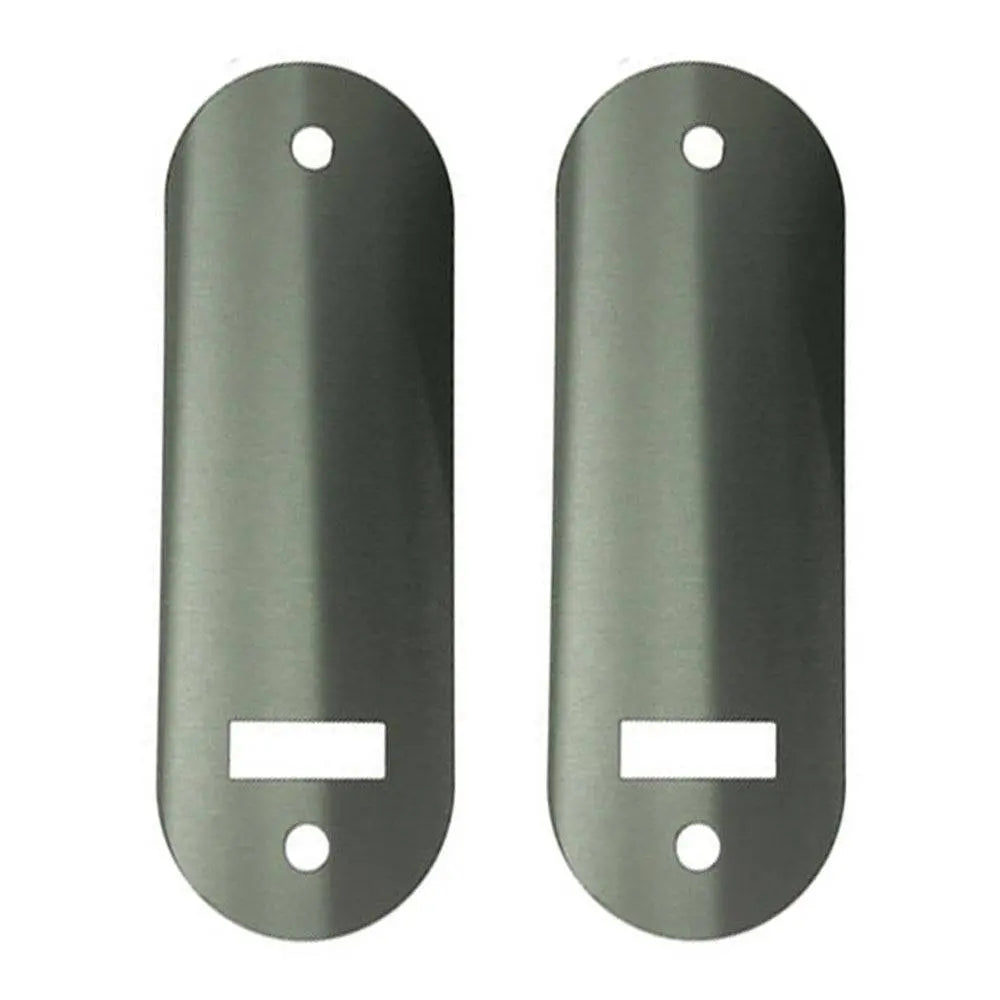 BORG 5000 SCAR Plate set of 2 for Borg BL5000 Series digital locks, 1.5mm thick stainless steel plates with mounting holes and rectangular cutout.