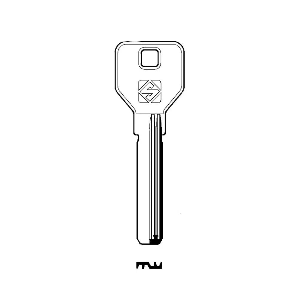 Silca Key Blank (Dimple M-Wave style) for imported cylinders RC11R Silca