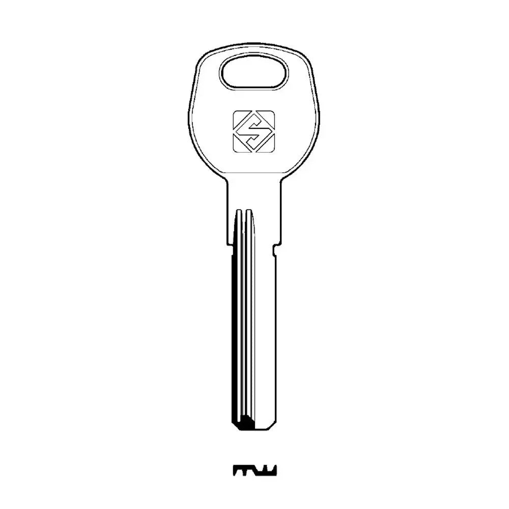 Silca Key Blank (Dimple M-Wave style) for imported cylinders RC14R Silca