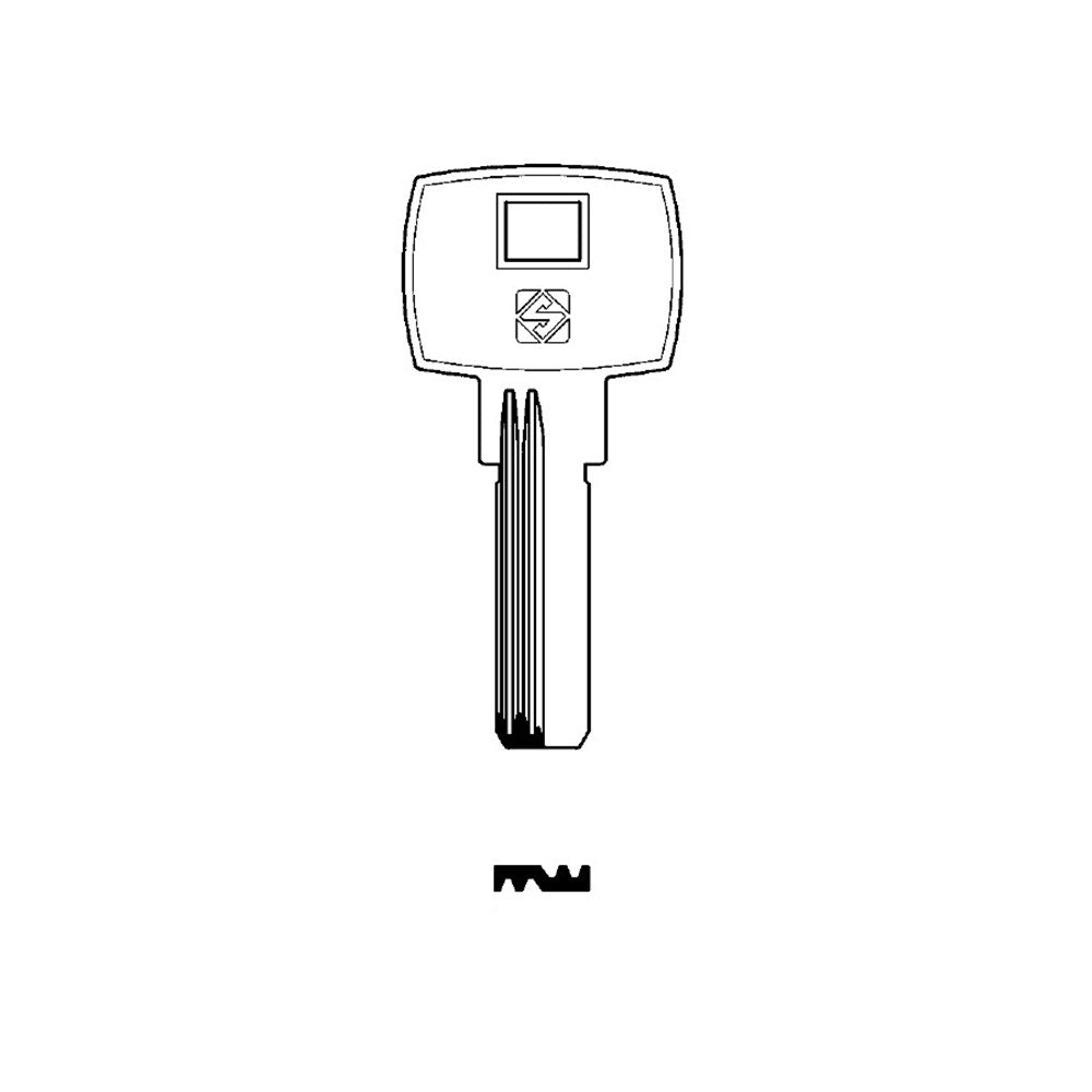 Silca Key Blank (Dimple M-Wave style) for imported cylinders RC21R Silca