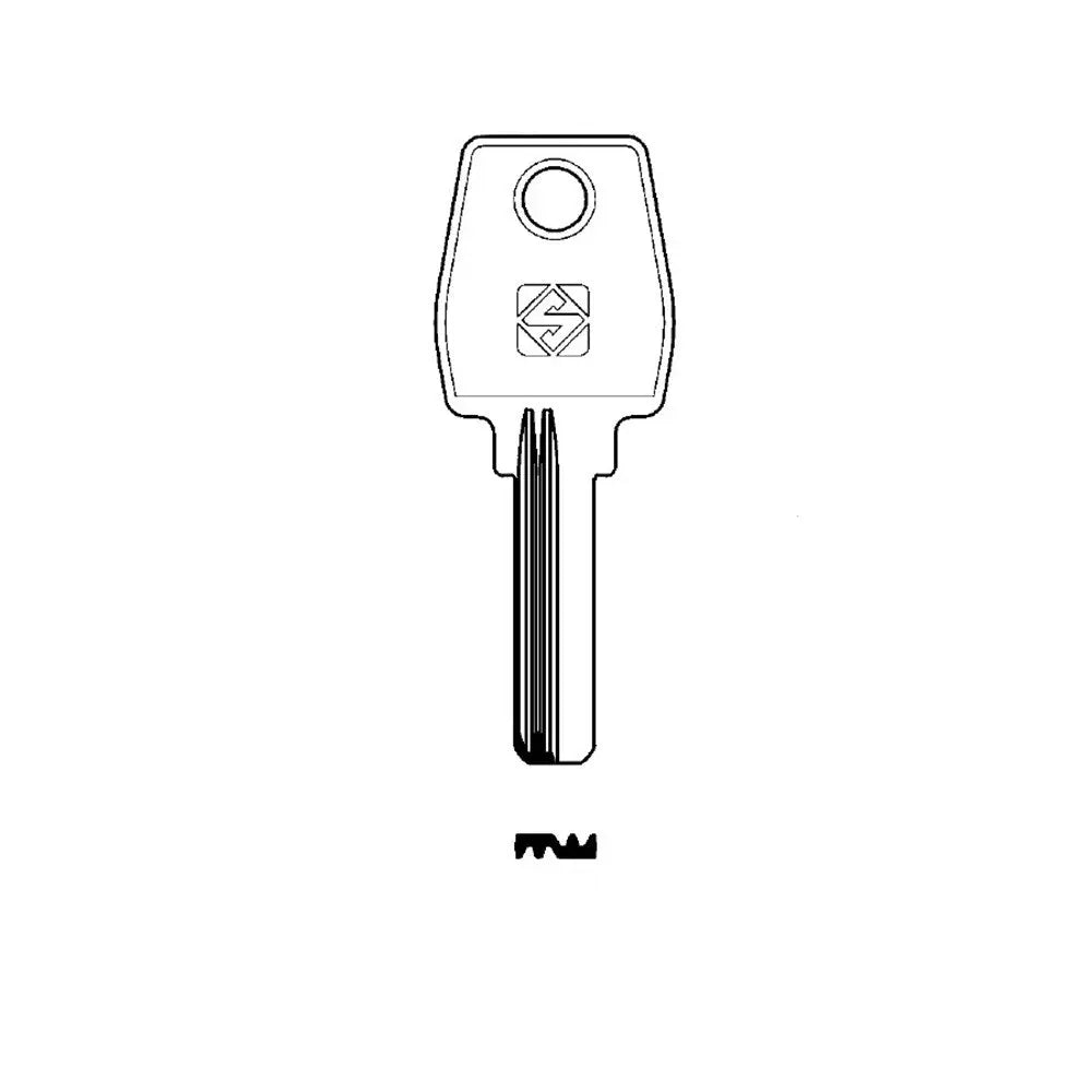 Silca Key Blank (Dimple M-Wave style) for imported cylinders RC22R Silca