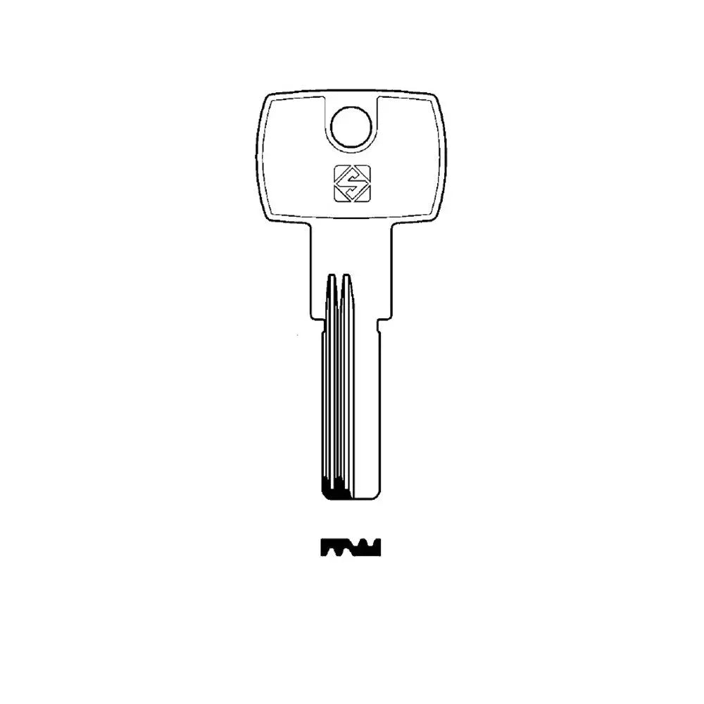 Silca Key Blank (Dimple M-Wave style) for imported cylinders RC23R Silca