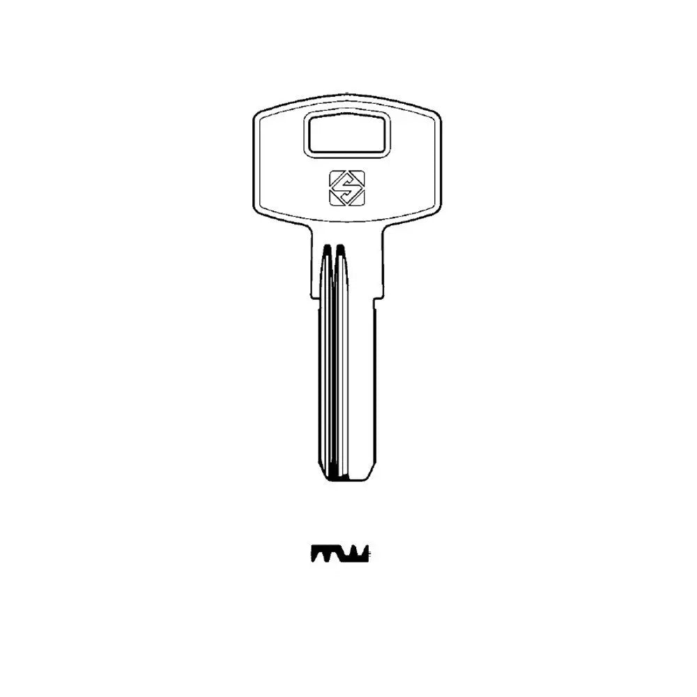 Silca Key Blank (Dimple M-Wave style) for imported cylinders RC24R Silca