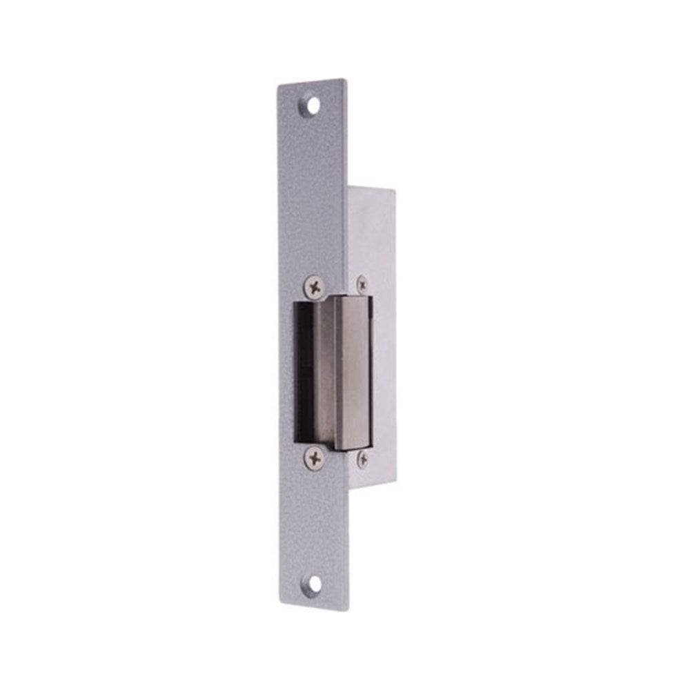 Neptune ST160F Electric Strike - Fail Safe for door frames, non-monitored model in silver finish, ideal for aluminum, steel, and timber doors.