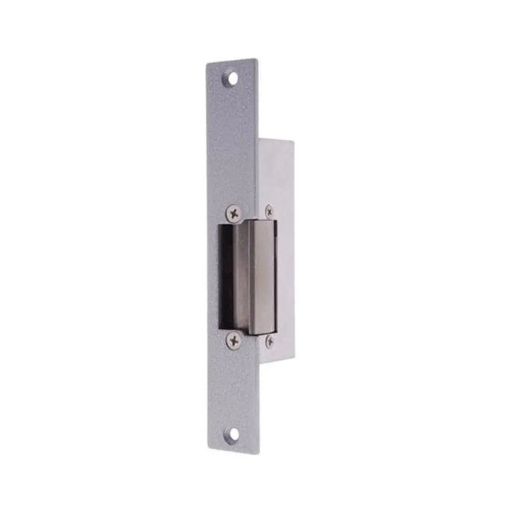 Neptune ST160F Electric Strike - Fail Safe for door frames, non-monitored model in silver finish, ideal for aluminum, steel, and timber doors.
