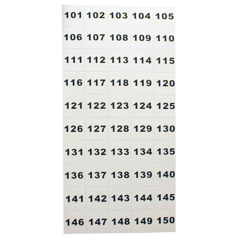 TELKEE PERF NUMBER SHEET 101-150 Telkee