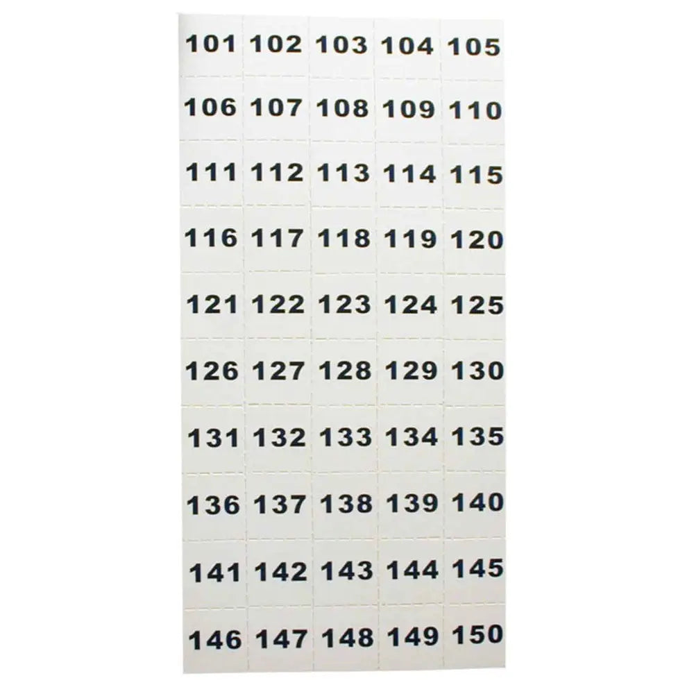 TELKEE PERF NUMBER SHEET 101-150 Telkee