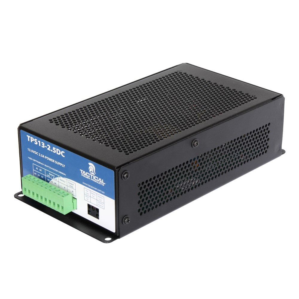 Tactical 13.5VDC 2.5Amp Power Supply plus 0.7Amp Battery Charging - TPS13-2.5DC Tactical