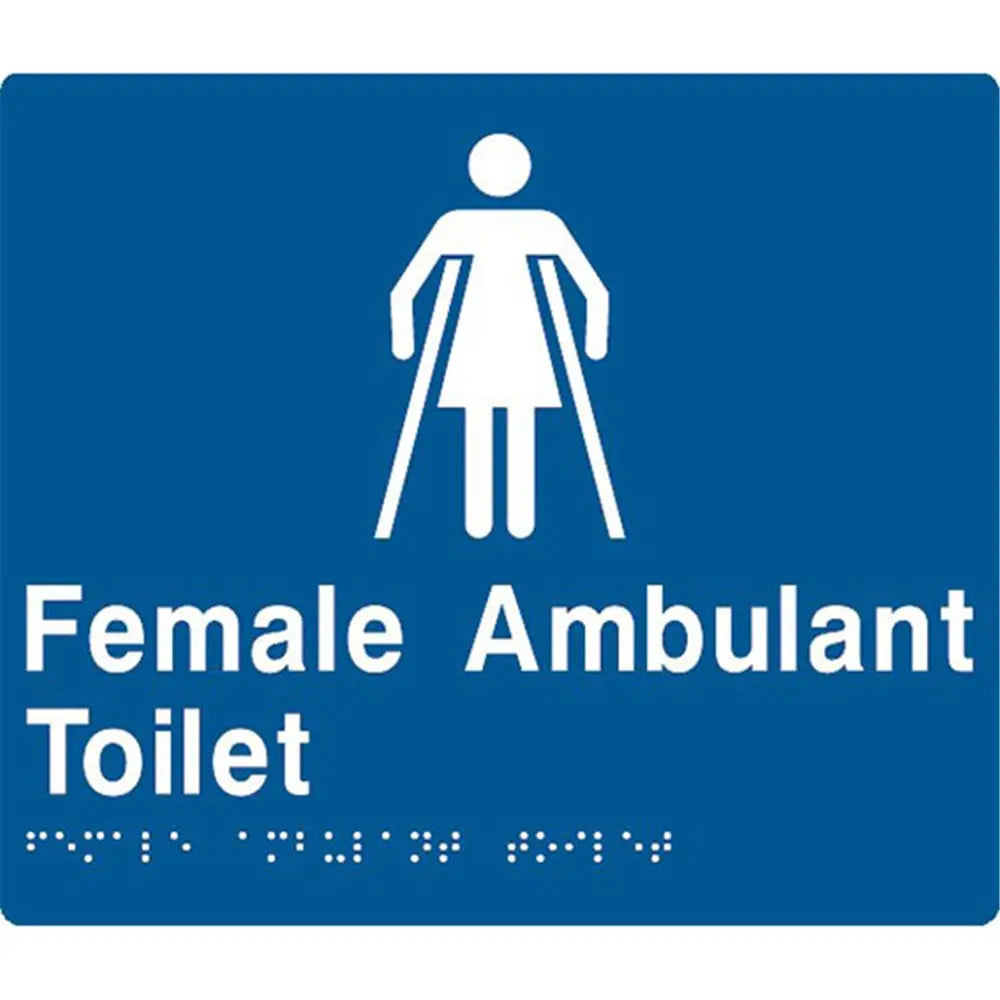 TTSM SIGN FEMALE AMBULANT TOILET WHT/BLU TTSM