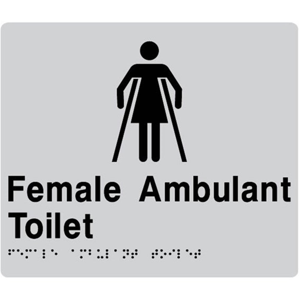 TTSM SIGN FEMALE AMBULANT TOILET BLK/SIL TTSM
