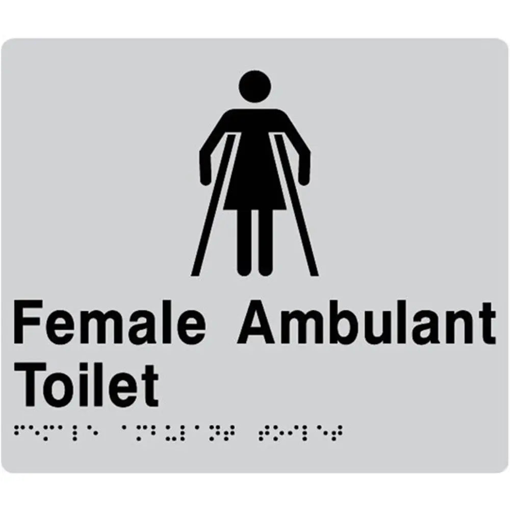TTSM SIGN FEMALE AMBULANT TOILET BLK/SIL TTSM