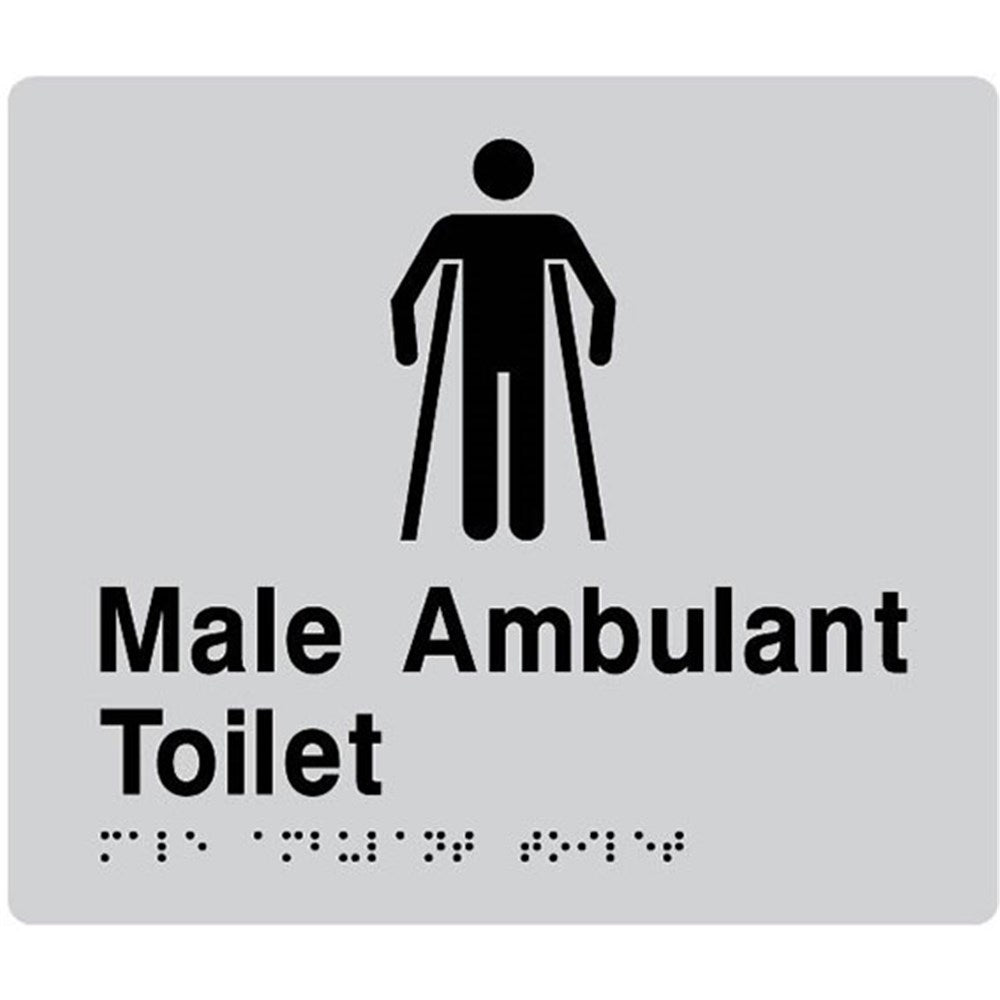 TTSM SIGN MALE AMBULANT TOILET BLK/SIL TTSM