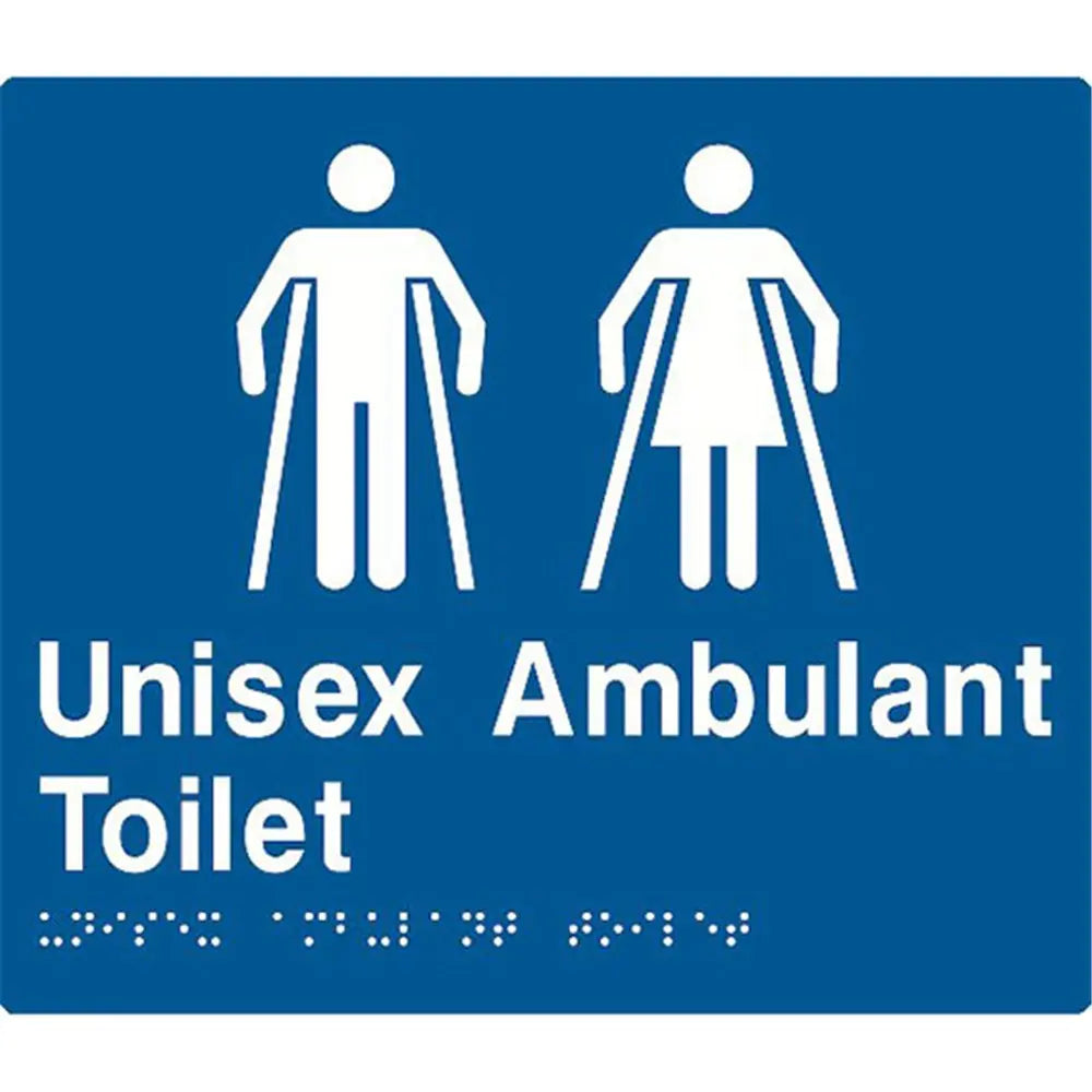 TTSM SIGN UNISEX AMBULANT TOILET WHT/BLU TTSM