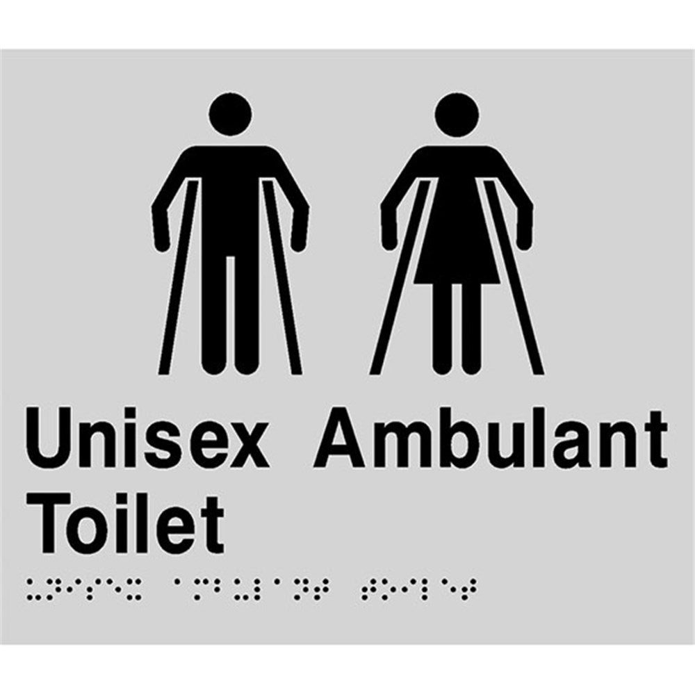 TTSM SIGN UNISEX AMBULANT TOILET BLK/SIL TTSM