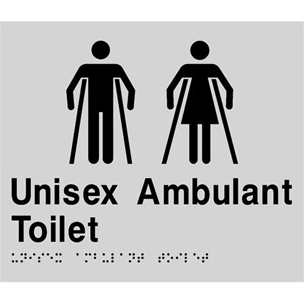 TTSM SIGN UNISEX AMBULANT TOILET BLK/SIL TTSM