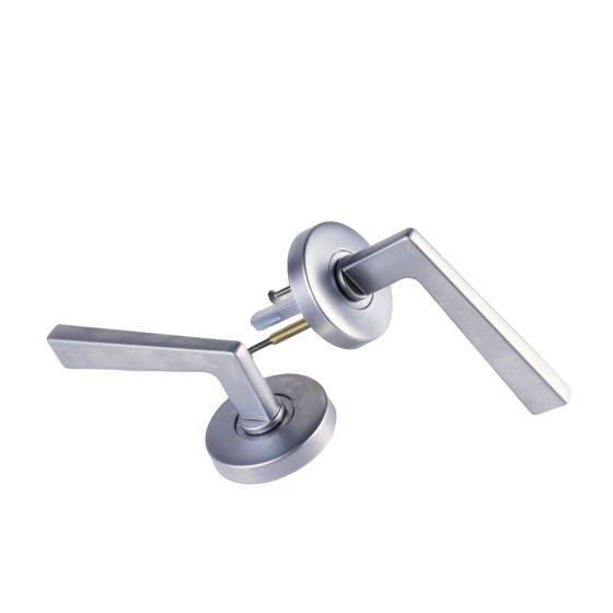 VELOCITY PASSAGE SET & 28 LEVER TP residential leverset in a sleek silver finish, ideal for modern door hardware applications.