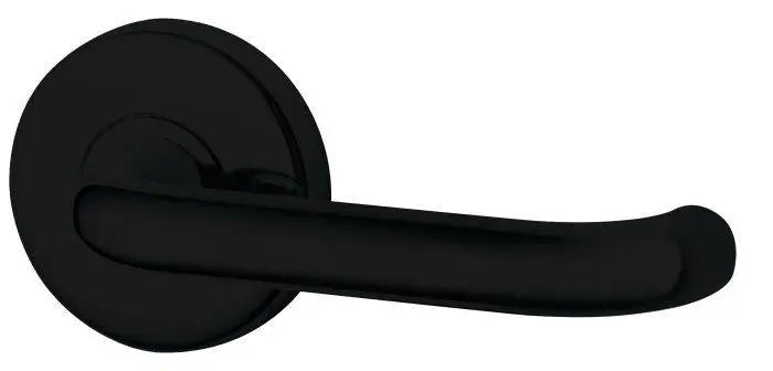 VELOCITY PASSAGE SET & L37 LEVER DP in matte black finish, modern residential leverset for door hardware applications.