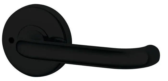 VELOCITY PRIVACY SET & L37 LEVER DP in matte black finish, a sleek residential leverset for door hardware applications.