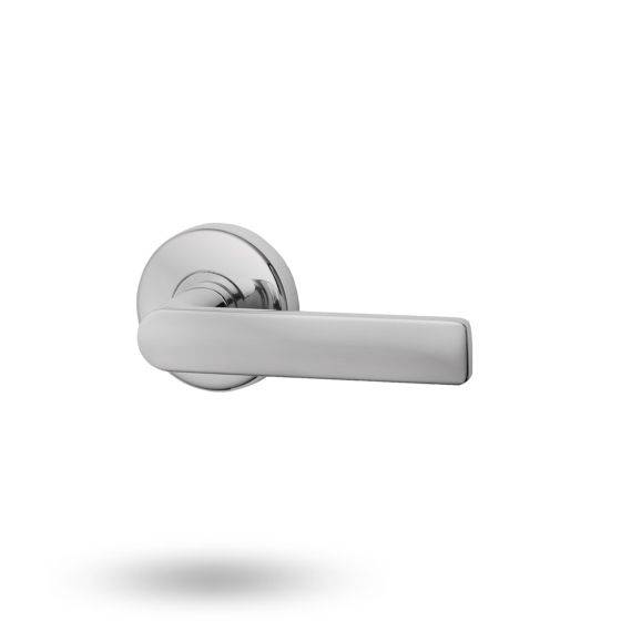 VELOCITY DUMMY HALF SET & L3 LEVER TP residential leverset in a sleek chrome finish, ideal for modern door hardware applications.