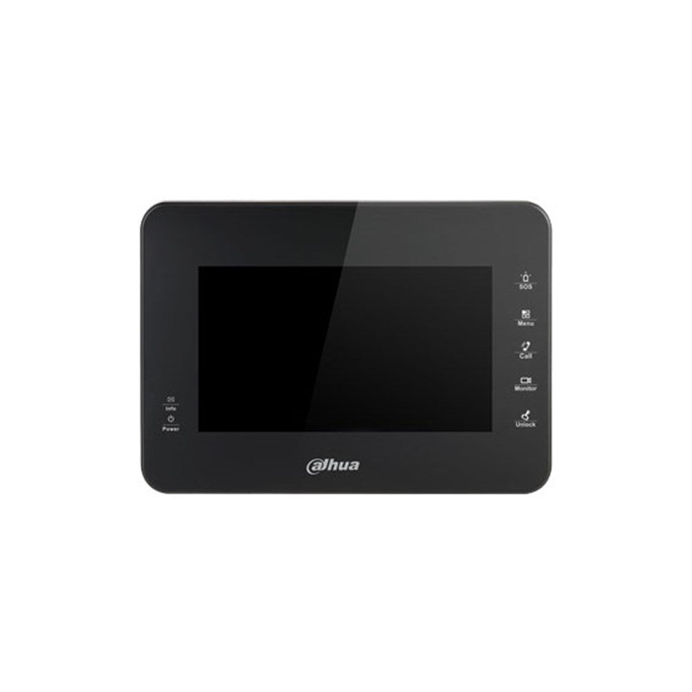 Dahua IP Indoor 7inch Residential/Apartment Intercom Touch Screen Monitor, Black, requires VTNS1060AA or 12VDC Connection - DHI-VTH1560B Dahua