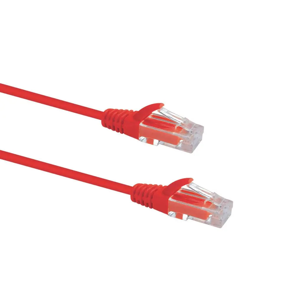 Datamaster Cat-6 Slim Patch Cable 0.25m, Red Datamaster