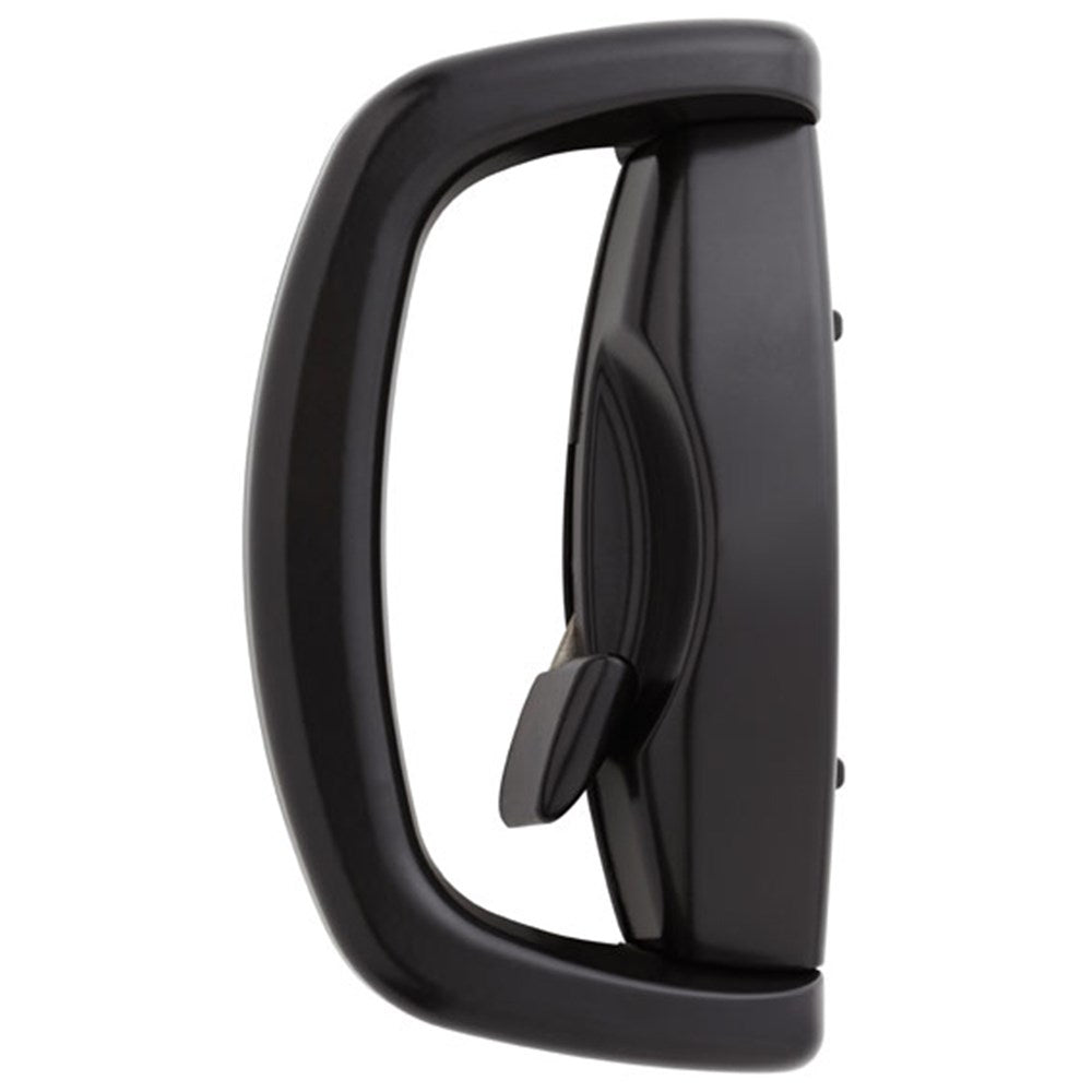 Whitco Blaxland Sliding Door Lockset with External LW4 Cylinder Offset Handle and Universal Strike in Black - W502017 Whitco