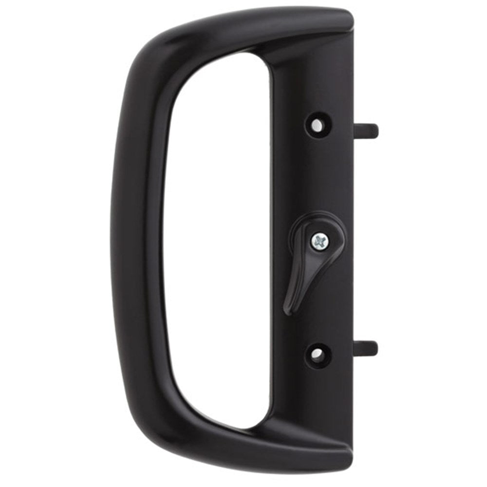 Whitco Mawson Sliding Door Lockset External Cylinder LW4 Profile KD with Outer Pull and Mawson Strike in Black - W540117 Whitco