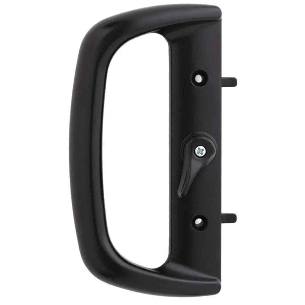 Whitco Mawson Sliding Door Lockset External Cylinder LW4 Profile KD with Outer Pull and Mawson Strike in Black - W540117 Whitco