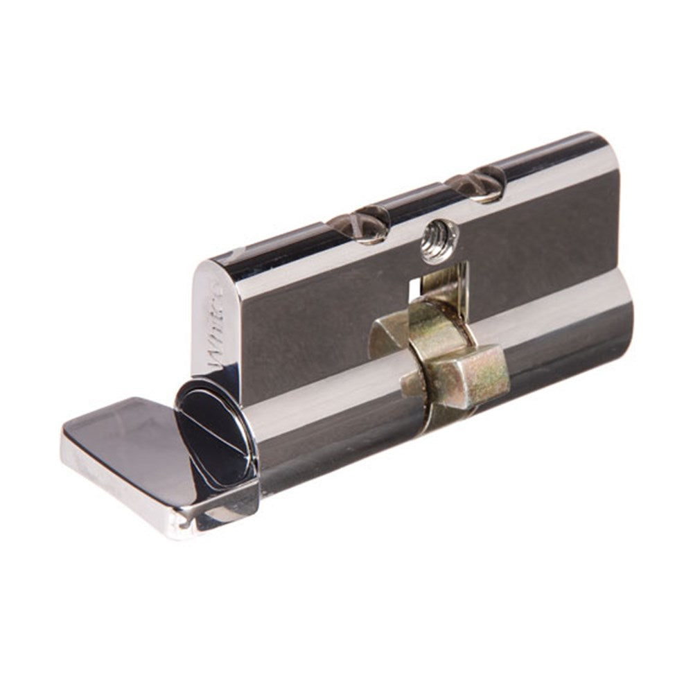 Whitco Euro Single Cylinder and Turn LW4 Profile KD with Lazy Cam Chrome Plate 62.5mm - W845900 Whitco