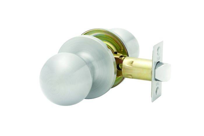PASSAGE SET NO CYL 60MM TP residential knobset with a sleek metallic finish, designed for interior doors in the hardware category.