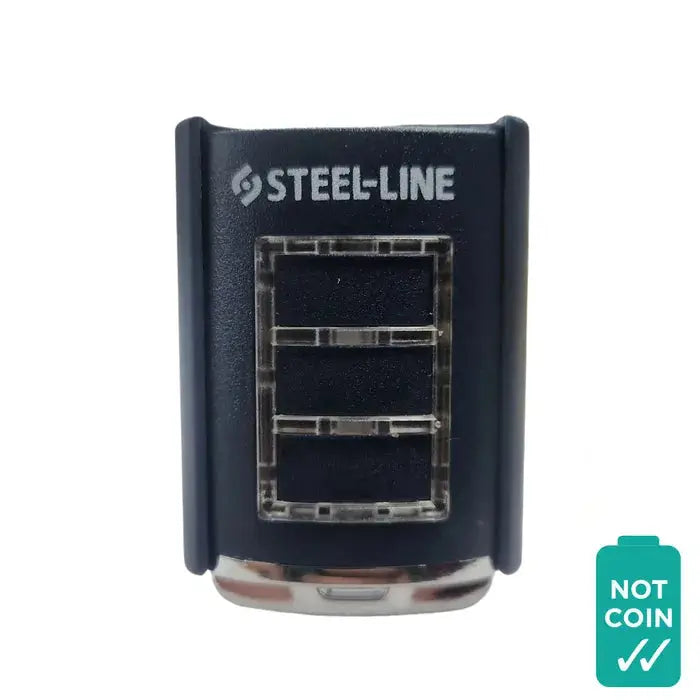 'BOSS STEEL-LINE' 3-Channel garage door remote with three buttons, compatible with HT3 remote. Suitable for BOSS, Steel-Line, and Guardian systems.