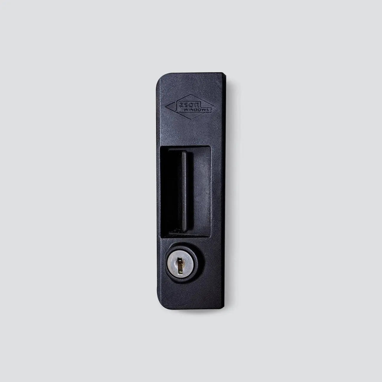 Breezelock Catch for Jason Residential Sliding Windows from 1996 onwards. Durable black window hardware with included barrels for secure locking.