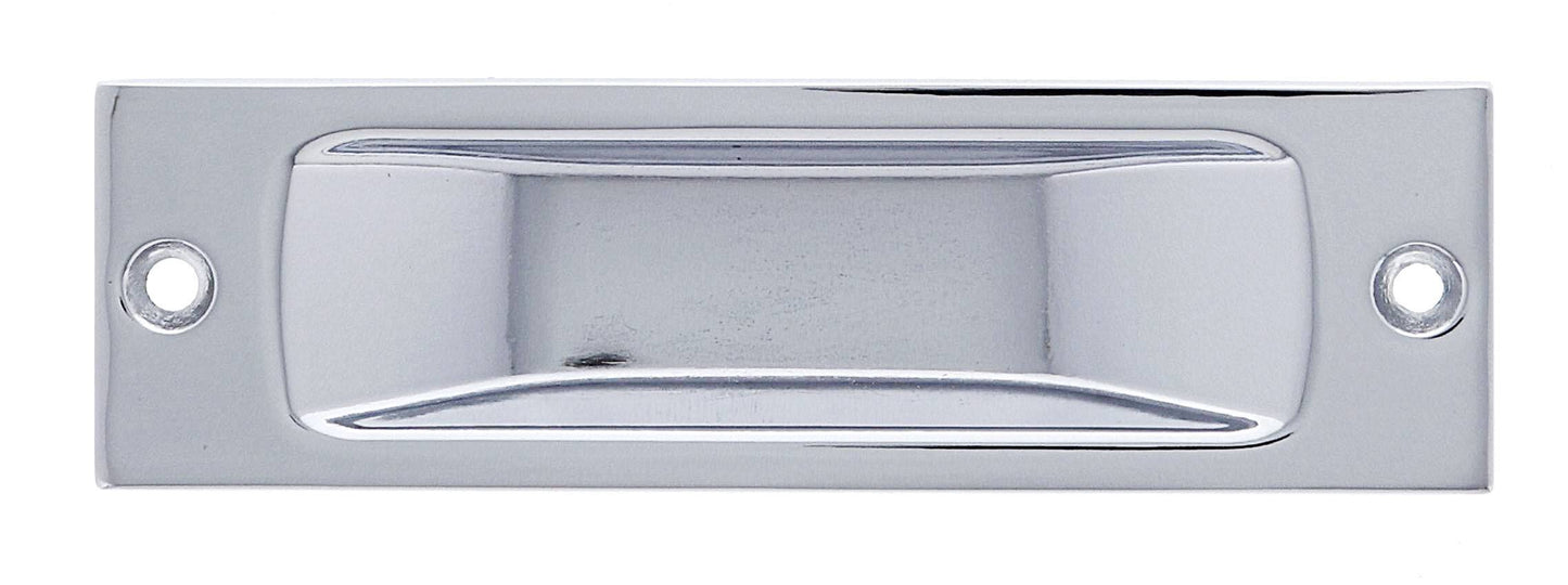 Lenlok Flush Pull with Screws, 115 X 34MM, Single, Chrome Plate