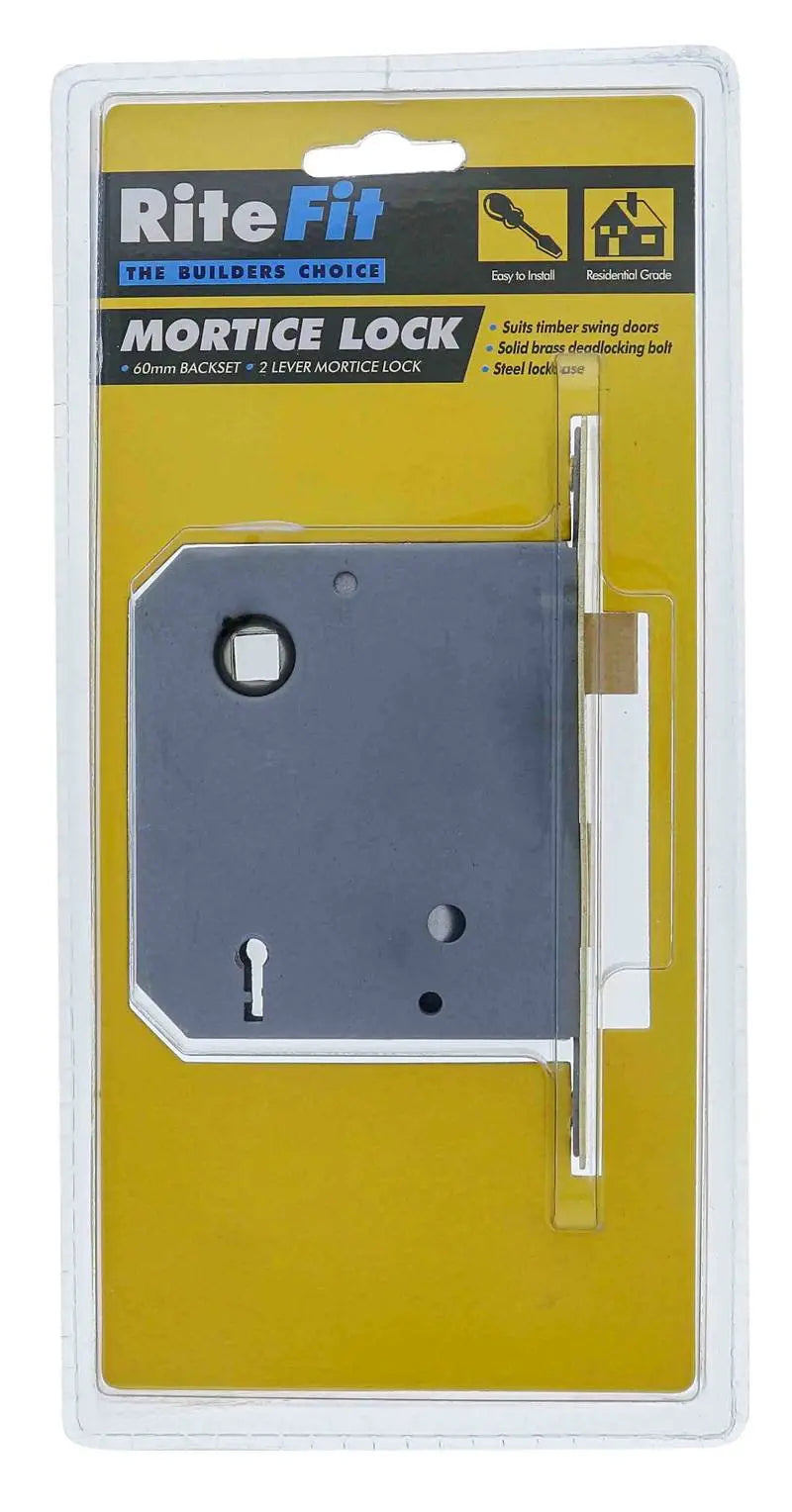Lenlok 1309 Mortice Lock, 60mm backset, Random Keyed A-H key, Display Pack, Polished Brass