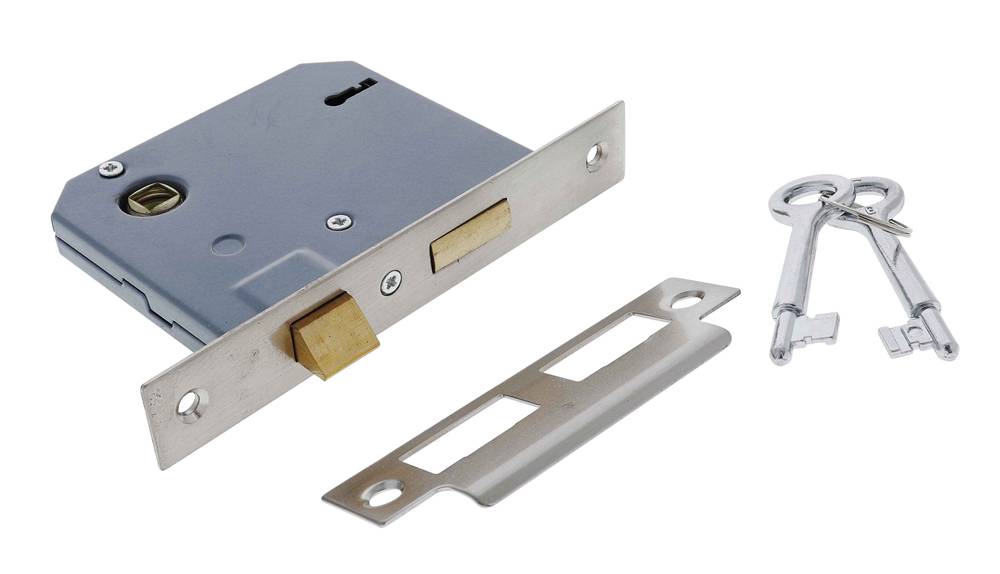 Lenlok 1309 Mortice Lock, 60mm backset, Keyed Alike D key, Boxed, Stainless Steel