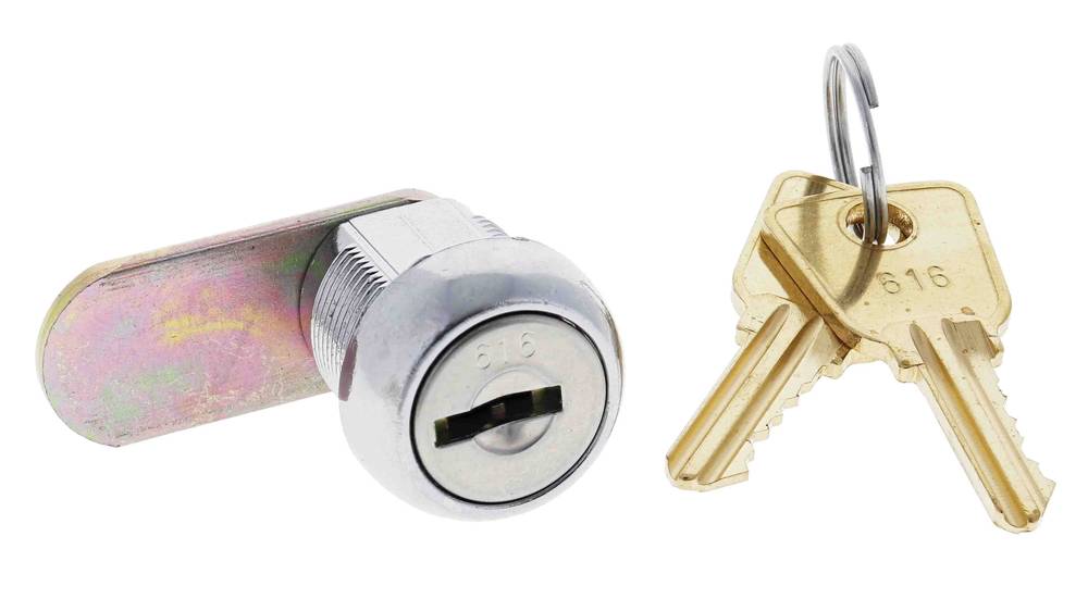 Lenlok 2606 LKW2 16MM Round Face Non-mastered Cam Lock, 30mm cam, Keyed Alike KA606,