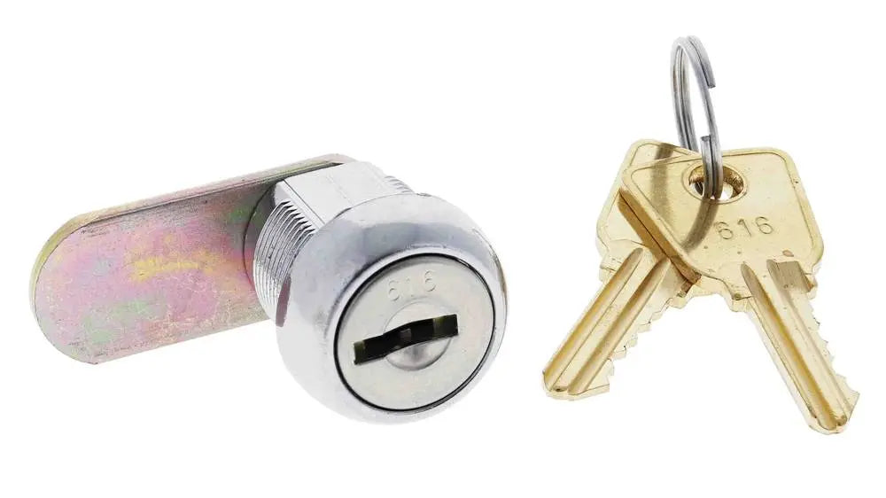 Lenlok 2606 LKW2 16MM Round Face Non-mastered Cam Lock, 30mm cam, Keyed Alike KA606,