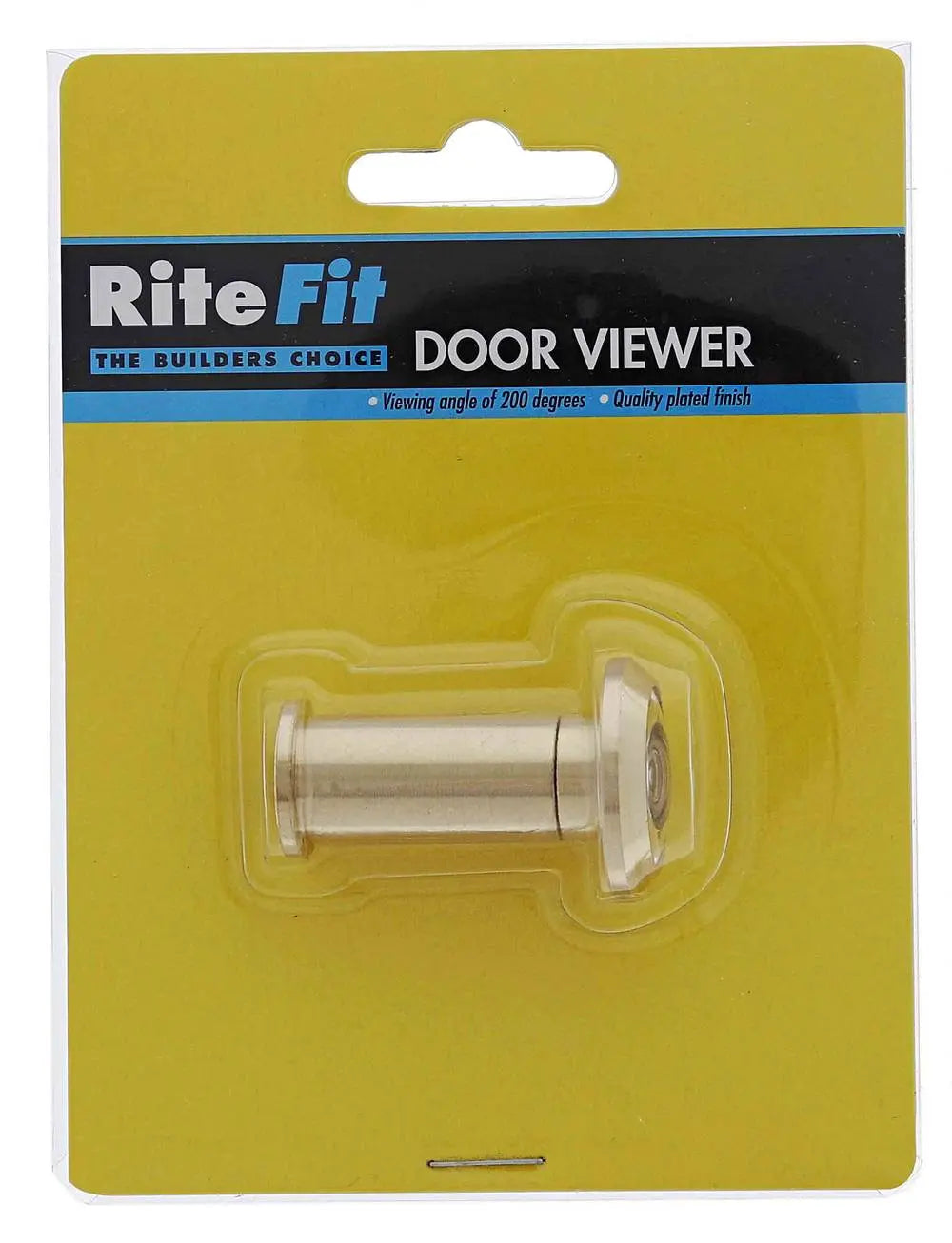 Lenlok 200 Degree Door Viewer, Fire rated, Display Pack, Polished Brass