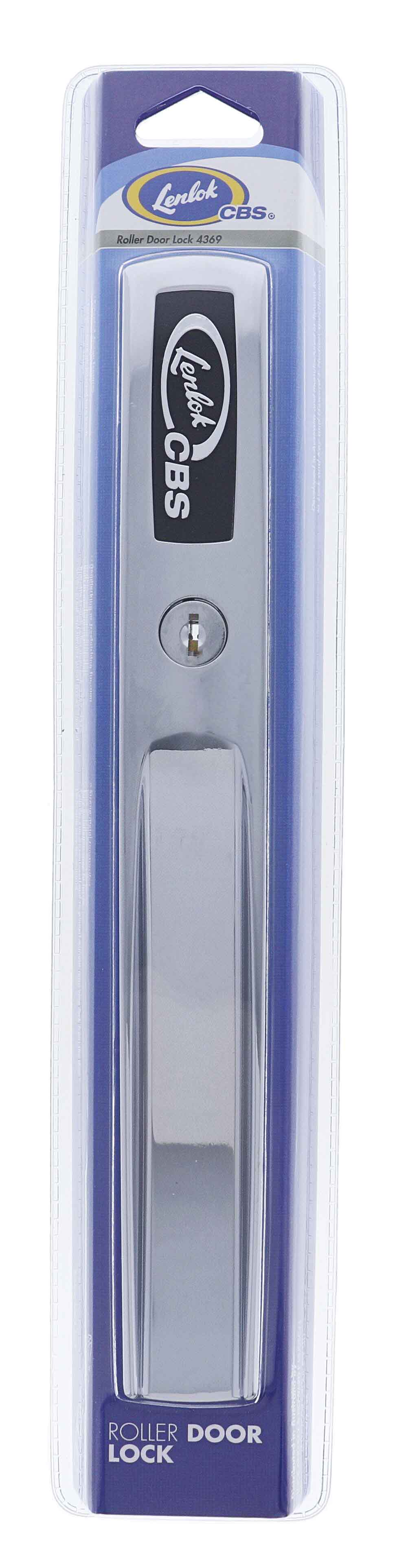 Lenlok 4369 Long Single Grip Face Roller Door Lock, Wafer, LF Keyed to Differ , Display Pack