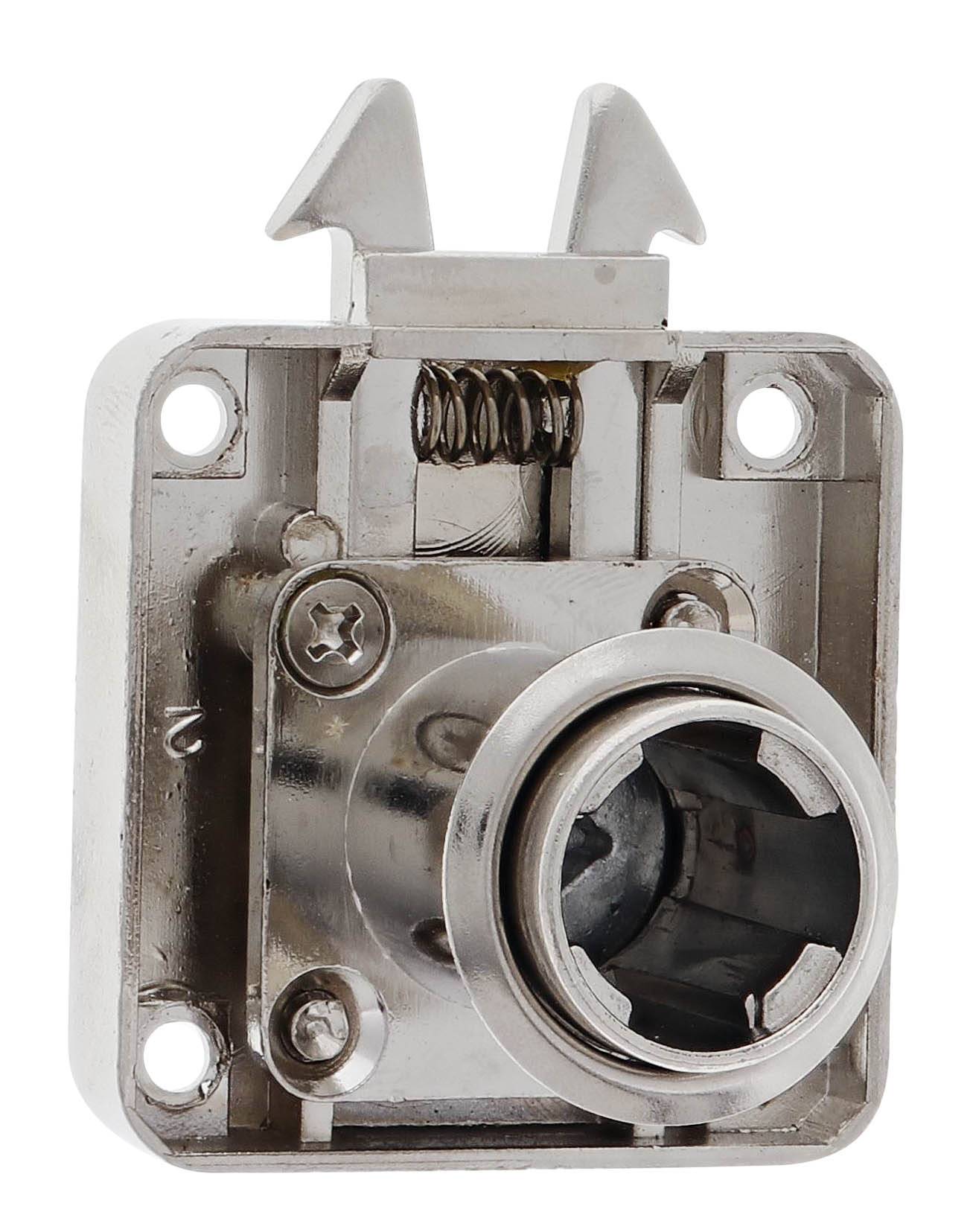 CL A-615, Single Door, Square Back Tambour, Recessed Mounted, Nickel Silver