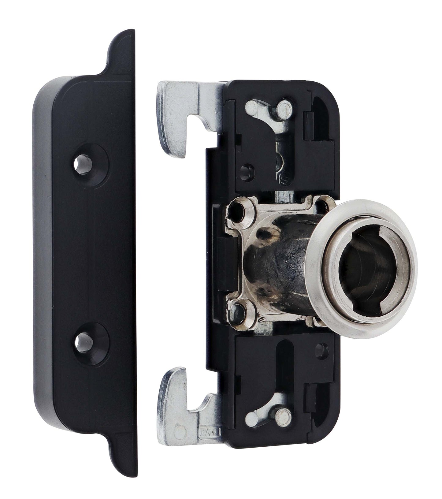 CL A-636, Double Door, Vertical Tambour, Surface Mounted, Nickel Silver