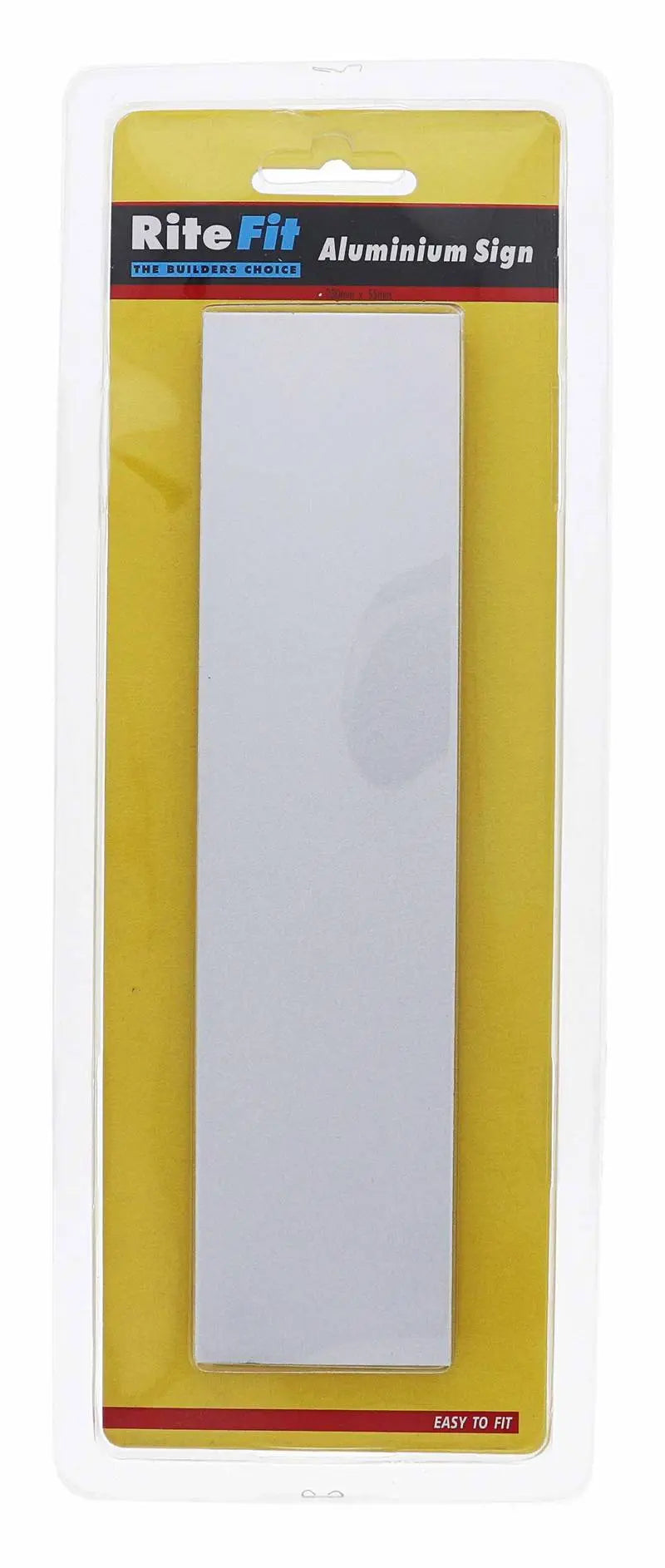 Lenlok 018, Aluminium Rectangular Sign, Blank, 230MM X 55MM, Display Pack