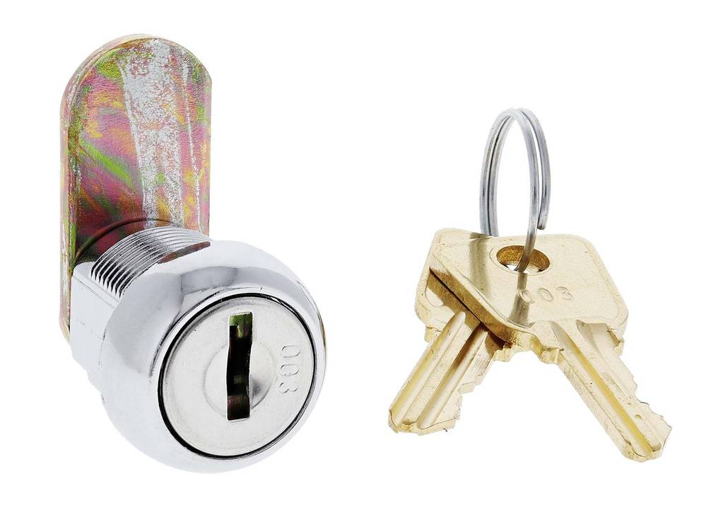 Lenlok LKW2 16MM Round Face Non-mastered Cam Lock, 27mm cam, Keyed Alike CL003,