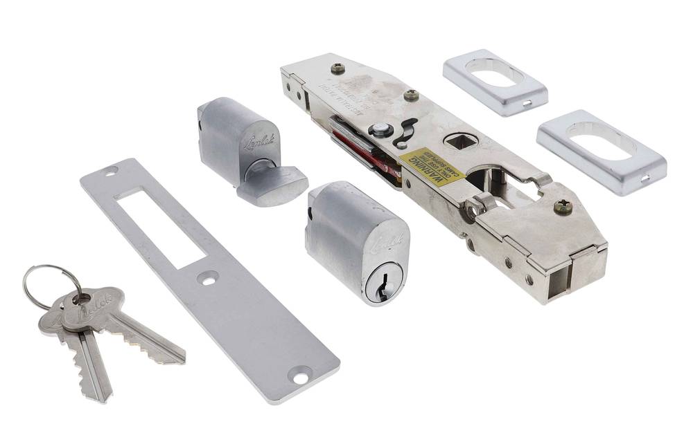 Lenlok C-702, Hinged door, Short Throw, 22mm Bolt, Cylinder and turn, Boxed Single, Satin Chrome