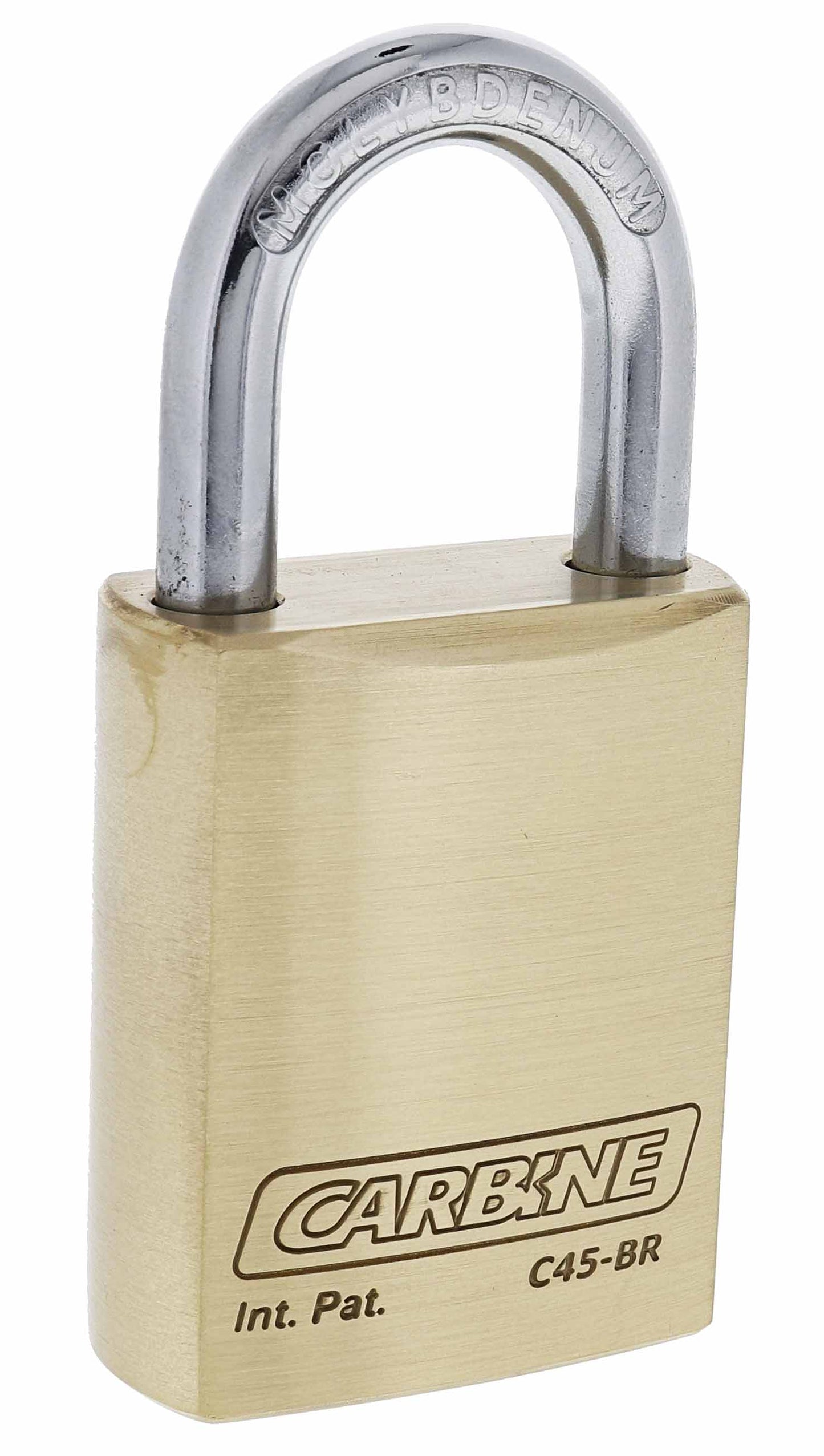Carbine C45 Brass Padlock, 8MM X 30MM MOLY SHACKLE, Keyed Alike WA Service MK KD, Boxed Single