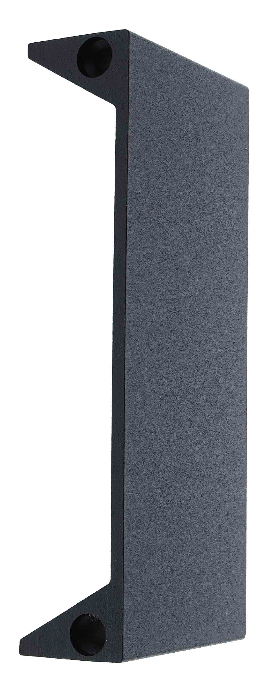 Carbine CES7-LP 50MM extension lip in black finish, designed for door security and latch reinforcement. Durable construction for enhanced protection.