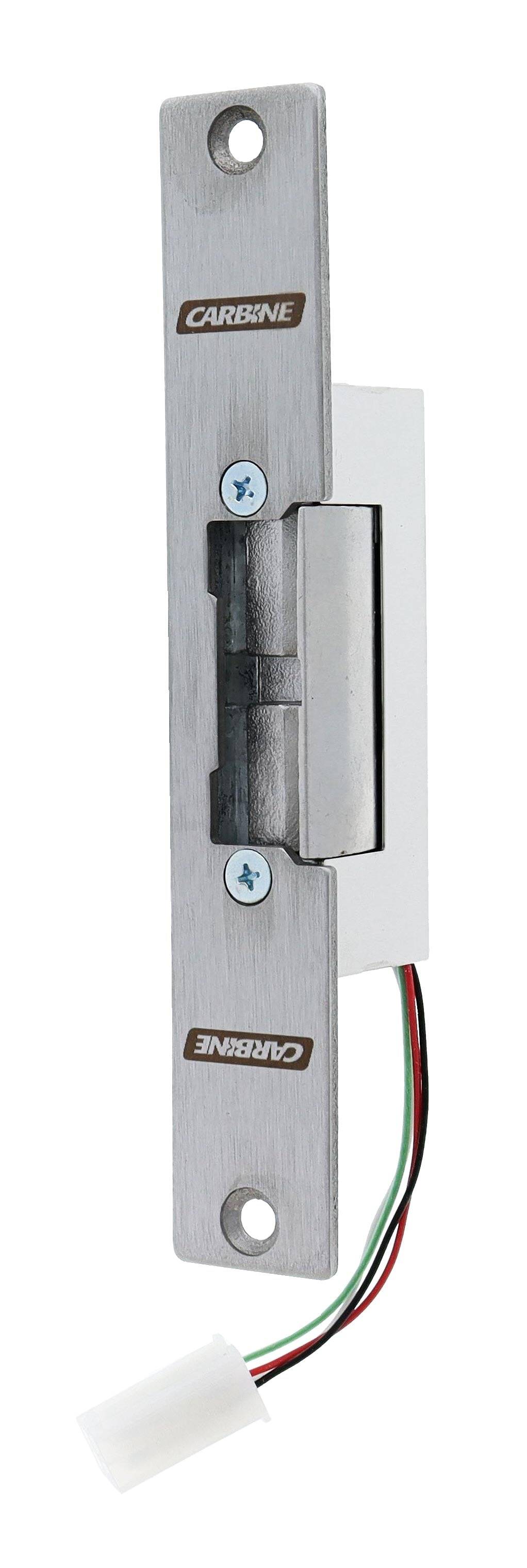 Carbine CES800-1224 stainless steel electric strike with 12/24 VDC operation and 363KG static strength. Compatible with Dorcas N locks.