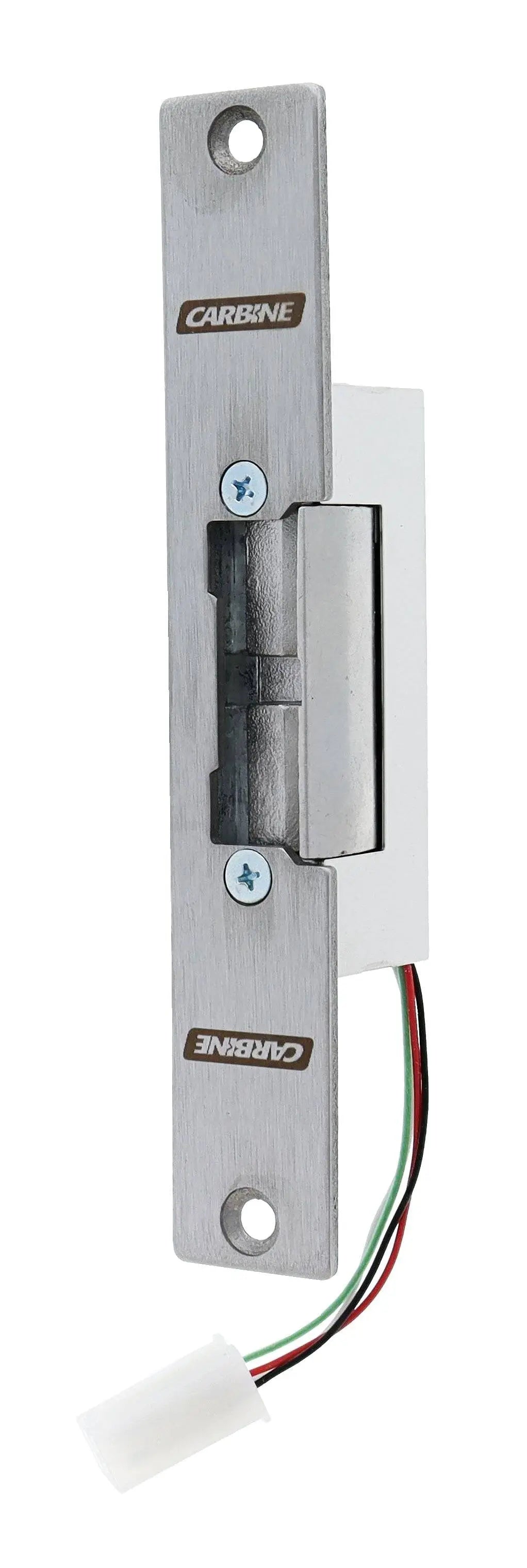 Carbine CES800-1224 stainless steel electric strike with 12/24 VDC operation and 363KG static strength. Compatible with Dorcas N locks.