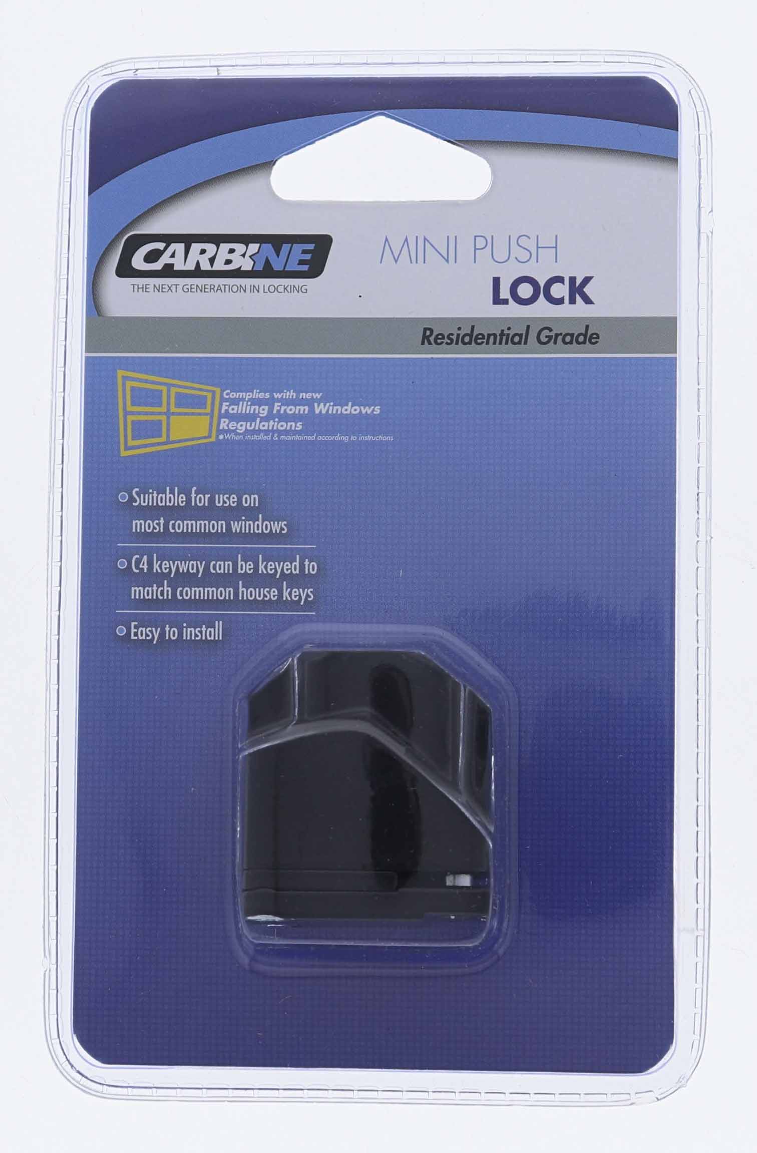 Carbine CMVL Mini Vent Lock, C4 Keyed Alike KA1, Display Pack, Black