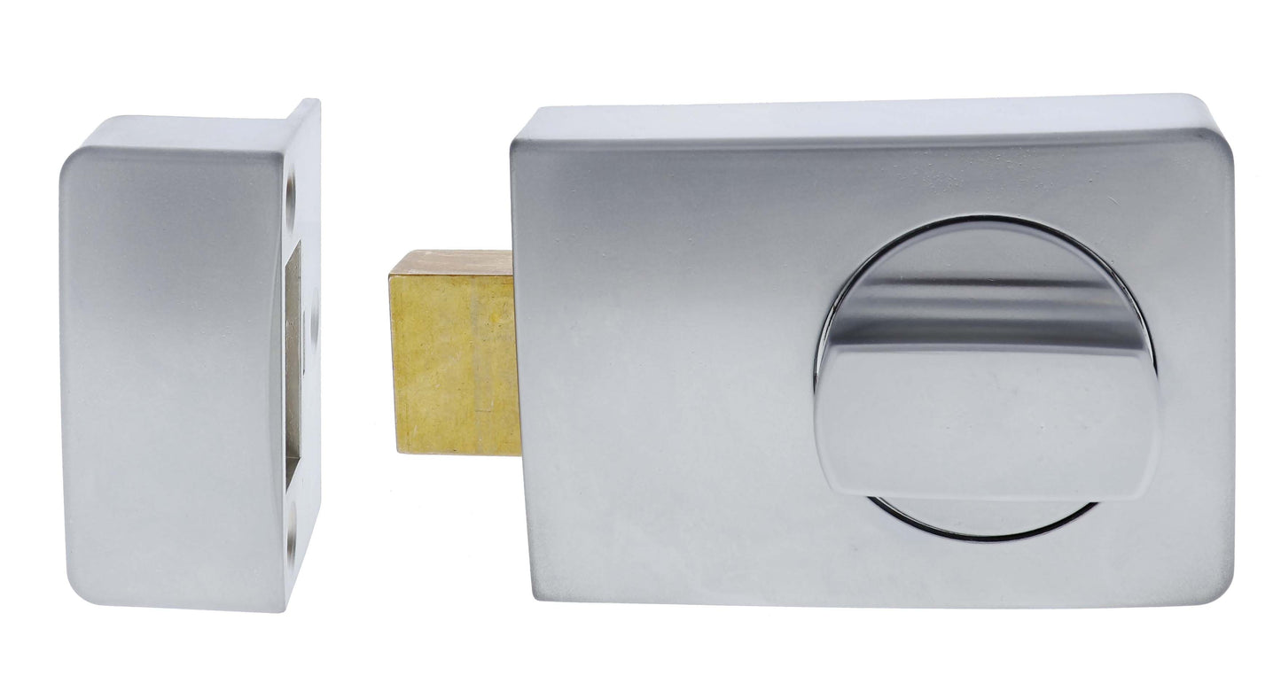 Carbine Night Hawk Secure, Less Cylinder, 60mm backset, Timber Strike, Boxed, Silver